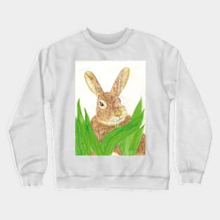 Easter bunny in the grass Crewneck Sweatshirt